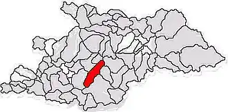 Location in Maramureș County