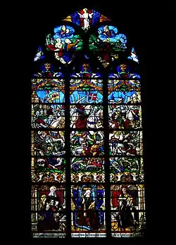 Jame's life in stained glass.