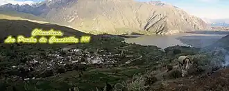 The town Chachas and Chachas Lake