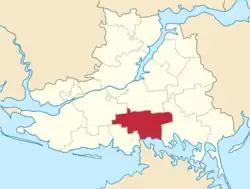 Location of Chaplynskyi Raion