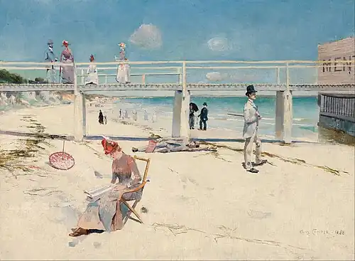 A holiday at Mentone 1888 by Charles Conder of the Heidelberg School