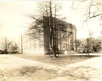 a faded image of a courthouse from 1935