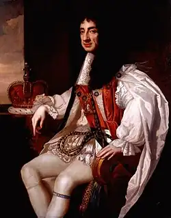 Charles II with the state crown, circa 1675