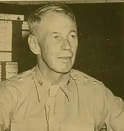 Black and white head and shoulders photo of Major General Charles L. Scott in service uniform