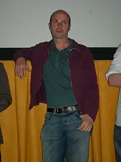 Peterson at the Seattle International Film Festival in 2007, after a screening of the film Kurt Cobain: About a Son