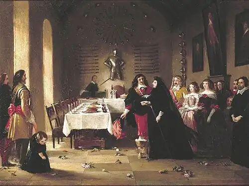 Sketch for Charles II and Lady Bellenden by Charles Robert Leslie