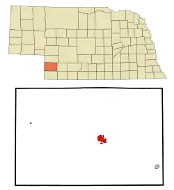 Location within Chase County and Nebraska