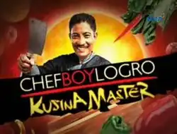 An image of Boy Logro holding a cleaver. The show title is displayed on the center of the image. The logo of GMA Network is displayed on the upper right side of the image.