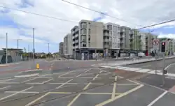 Retail buildings in Cherrywood next to Cherrywood Luas stop, 2024