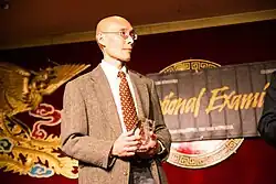 Chew at an International Examiner event