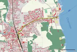 A map of the railway line