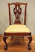 American chair, 1760–80, to a design by Thomas Chippendale