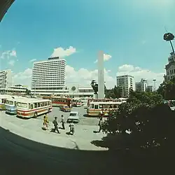 The hotel and surrounding area in 1980