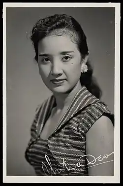 A woman looking forward