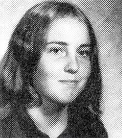 Chrisann Brennan in the 1972 edition of the Pegasus yearbook produced by Homestead High School