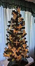 Chrismon tree in a private home in Pennsylvania