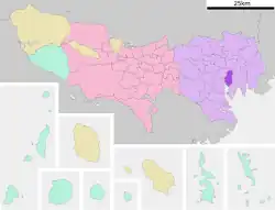 Location of Chūō in Tokyo