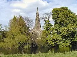 St James' Church from across the River