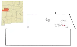 Location of Laguna, New Mexico