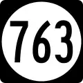 State Route 763 marker
