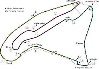 The Nevers Circuit modified in 2003