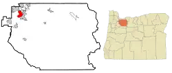 Location in Oregon