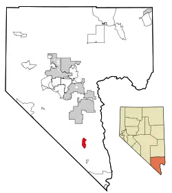 Location of Searchlight in Clark County, Nevada
