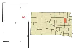 Location in Clark County and the state of South Dakota