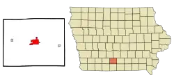 Location of Osceola, Iowa