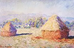 Grainstacks in the Sunlight, Morning Effect, 1890. Oil on canvas. Private collection. W1268.