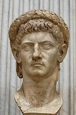 Bust of Emperor Claudius, c. 50 AD, (reworked from a bust of emperor Caligula), Vatican Museums