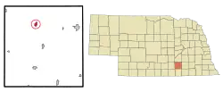 Location of Harvard, Nebraska