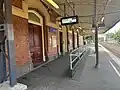 The ramps, station building, verandah and PIDS on Platform 2, August 2024