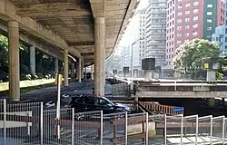 photo of car park and motorway