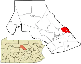 Location in Clinton County and the state of Pennsylvania.