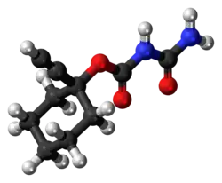 Ball-and-stick model of the clocental molecule