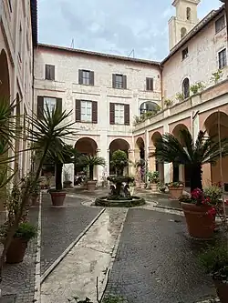 Cloister at St Cosmas and Damian, Rome