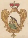 Coat of arms of Smolensk from the Emblem Armorial of 1730 by F. M. Santi[90]