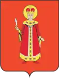 The coat of arms of Uglich, featuring Tsarevich Dmitry