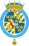 Arms of Princess Birgitta of Sweden (1937–1961)