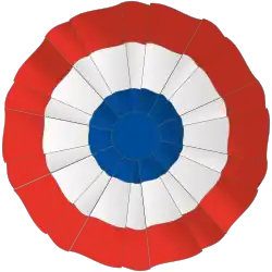 Frech red, white and blue cockdae image