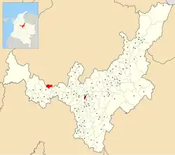 Location of the municipality and town of Tununguá in the Boyacá Department of Colombia