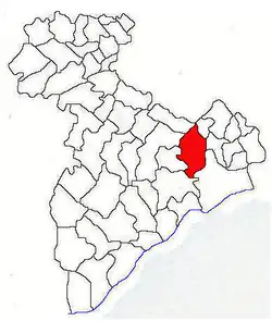 Location in Giurgiu County