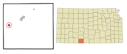 Location within Comanche County and Kansas