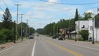 Looking north along M-33