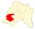Location of the Melipillia commune in the Santiago Metropolitan Region
