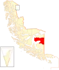 Map of Porvenir commune in Magallanes and Antarctica Chilena Region