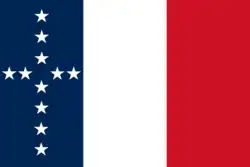 The Command flag of Captain William F. Lynch, flown as ensign of his flagship, CSS Seabird, 1862