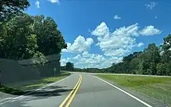 Intersection of Alabama State Route 28 and Alabama State Route 66 in Consul