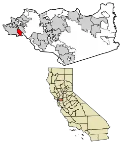Location of El Cerrito in Contra Costa County, California